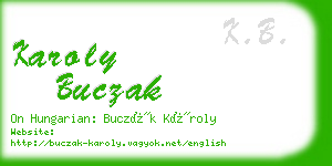 karoly buczak business card